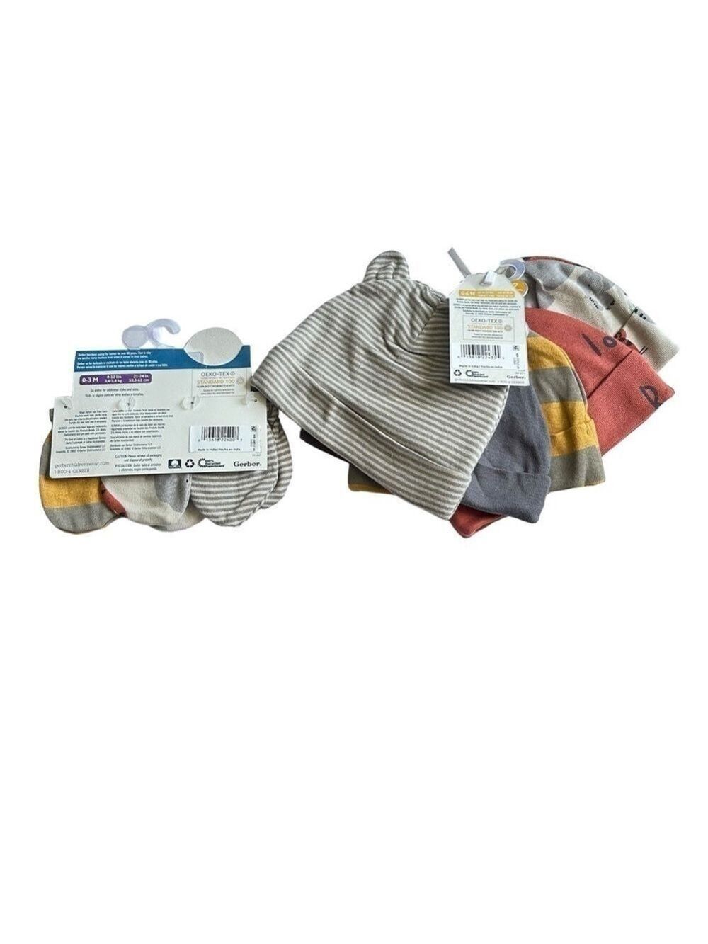 Gerber Baby 3-Pack Mittens 5-Pack Infant Hats‎ - Picture 4 of 6